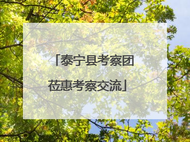 泰宁县考察团莅惠考察交流