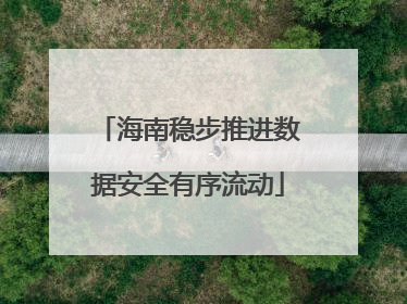 海南稳步推进数据安全有序流动
