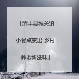 清丰县城关镇：小餐桌烹出 乡村养老新滋味