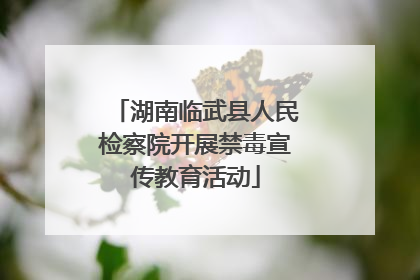 湖南临武县人民检察院开展禁毒宣传教育活动