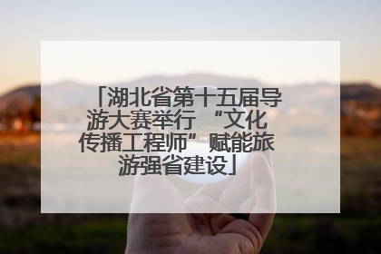 湖北省第十五届导游大赛举行 “文化传播工程师”赋能旅游强省建设