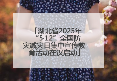 湖北省2025年“5·12”全国防灾减灾日集中宣传教育活动在汉启动