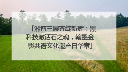 湘博三展齐绽新辉：黑科技激活石之魂，翰墨金影共谱文化遗产日华章