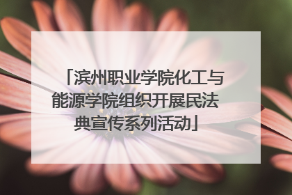 滨州职业学院化工与能源学院组织开展民法典宣传系列活动