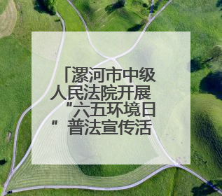 漯河市中级人民法院开展“六五环境日”普法宣传活动