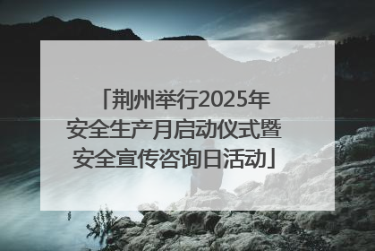 荆州举行2025年安全生产月启动仪式暨安全宣传咨询日活动