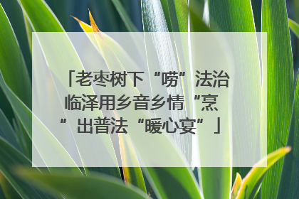 老枣树下“唠”法治 临泽用乡音乡情“烹”出普法“暖心宴”