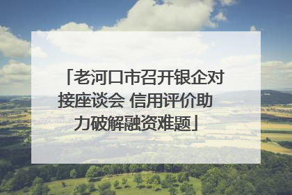 老河口市召开银企对接座谈会 信用评价助力破解融资难题