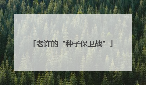 老许的“种子保卫战”