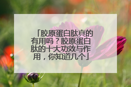 胶原蛋白肽真的有用吗？胶原蛋白肽的十大功效与作用，你知道几个