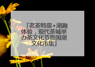 茗茶特惠+潮趣体验，现代茶城举办茶文化节暨国潮文化市集