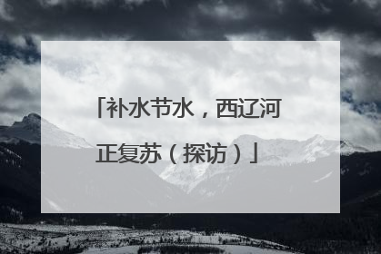 补水节水，西辽河正复苏（探访）