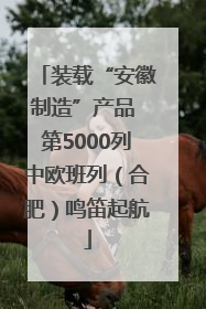 装载“安徽制造”产品 第5000列中欧班列（合肥）鸣笛起航