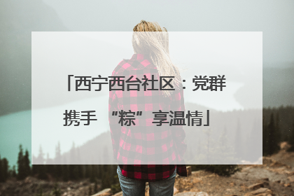 西宁西台社区：党群携手 “粽”享温情