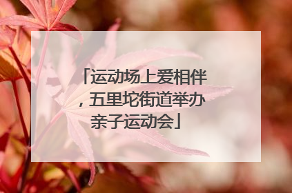 运动场上爱相伴，五里坨街道举办亲子运动会