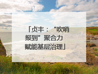 贞丰：“吹哨报到”聚合力 赋能基层治理