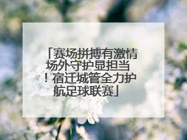 赛场拼搏有激情 场外守护显担当！宿迁城管全力护航足球联赛
