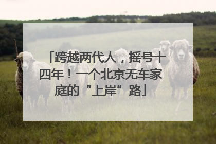 跨越两代人，摇号十四年！一个北京无车家庭的“上岸”路
