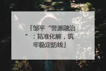 邹平“警源融治”：精准化解，筑牢稳定防线