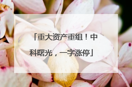 重大资产重组！中科曙光，一字涨停