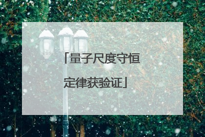 量子尺度守恒定律获验证