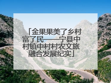 金果果美了乡村富了民——宁县中村镇中村村农文旅融合发展纪实