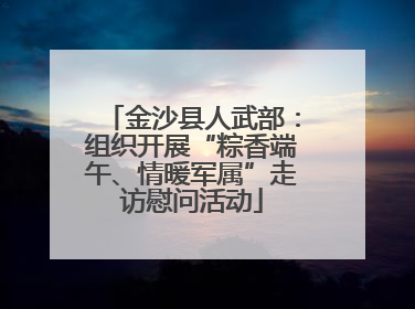 金沙县人武部：组织开展“粽香端午、情暖军属”走访慰问活动