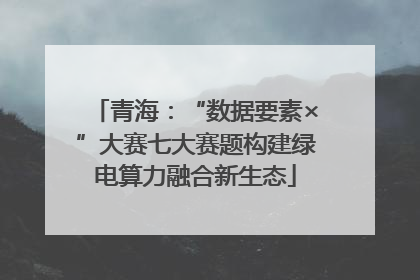青海：“数据要素×”大赛七大赛题构建绿电算力融合新生态