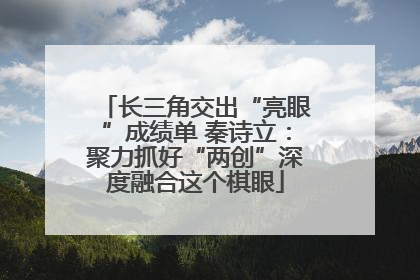 长三角交出“亮眼”成绩单 秦诗立：聚力抓好“两创”深度融合这个棋眼