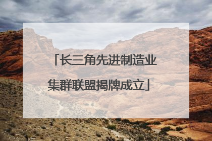 长三角先进制造业集群联盟揭牌成立