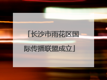 长沙市雨花区国际传播联盟成立