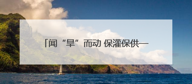 闻“旱”而动 保灌保供——陕西抗旱一线走访见闻