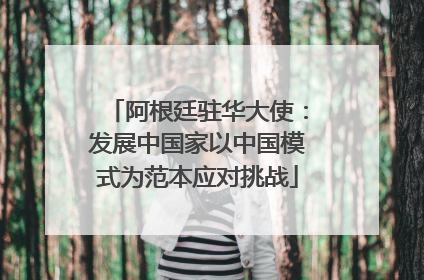 阿根廷驻华大使：发展中国家以中国模式为范本应对挑战