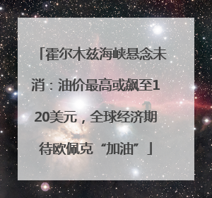霍尔木兹海峡悬念未消：油价最高或飙至120美元，全球经济期待欧佩克“加油”