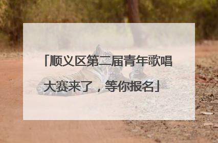 顺义区第二届青年歌唱大赛来了，等你报名