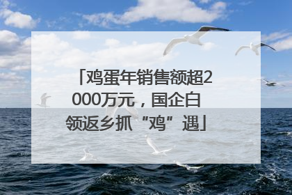 鸡蛋年销售额超2000万元，国企白领返乡抓“鸡”遇