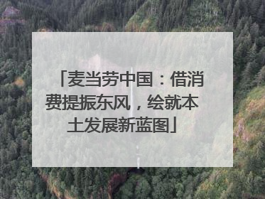 麦当劳中国：借消费提振东风，绘就本土发展新蓝图