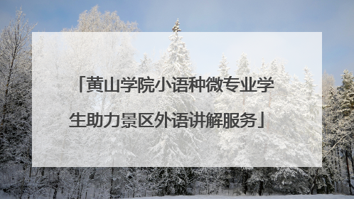 黄山学院小语种微专业学生助力景区外语讲解服务