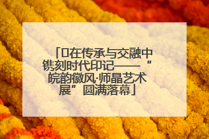 ﻿在传承与交融中镌刻时代印记——“皖韵徽风·师晶艺术展”圆满落幕