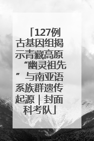127例古基因组揭示青藏高原“幽灵祖先”与南亚语系族群遗传起源｜封面科考队