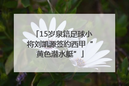 15岁泉籍足球小将刘凯源签约西甲“黄色潜水艇”