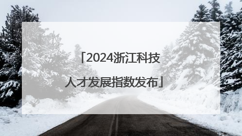 2024浙江科技人才发展指数发布