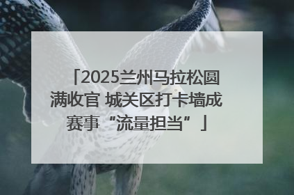 2025兰州马拉松圆满收官 城关区打卡墙成赛事“流量担当”