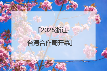 2025浙江·台湾合作周开幕