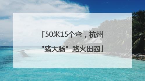 50米15个弯，杭州“猪大肠”路火出圈