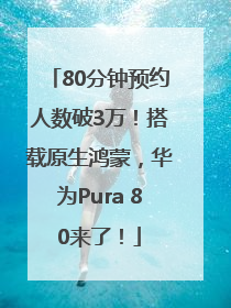 80分钟预约人数破3万！搭载原生鸿蒙，华为Pura 80来了！