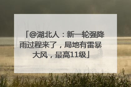 @湖北人：新一轮强降雨过程来了，局地有雷暴大风，最高11级