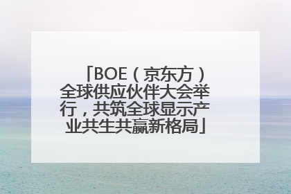 BOE（京东方）全球供应伙伴大会举行，共筑全球显示产业共生共赢新格局